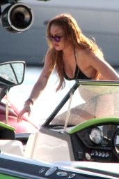 Lindsay Lohan in a Bikini in Greece - August 2014