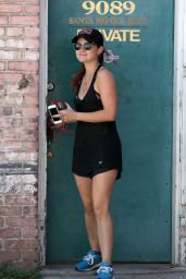Lucy Hale - Leaving the Gym in West Hollywood - August 2014