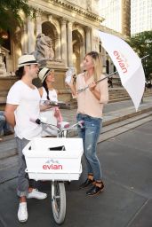 Maria Sharapova - Serves Up Evian Bottle Service In New York City