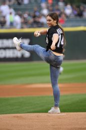 McKayla Maroney - First Pitch at Chicago White Sox Game - August 2014