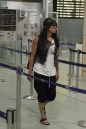 Michelle Rodriguez at the Airport in Ibiza - August 2014