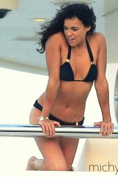 Michelle Rodriguez in Ibiza Riding Jetskis - August 2014