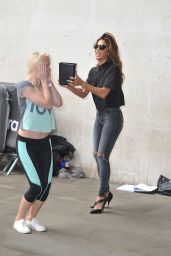 Nicole Scherzinger Doses a Fan With Iced Water for Charity - London, August 2014