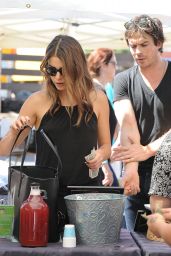 Nikki Reed - Shopping at the Farmers Market in Studio City, August 2014