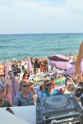 Paris Hilton - DJ Set on the Beach in Saint-Tropez - August 2014