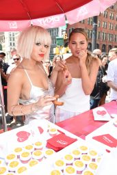Rita Ora & Chrissy Teigen at DKNY MYNY Fragrance Launch at General Worth Square in New York City