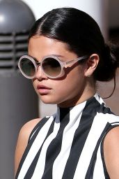 Selena Gomez in Stripes - Out in Los Angeles - August 5, 2014