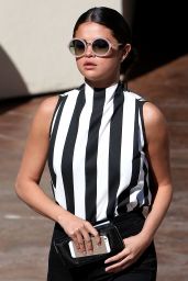 Selena Gomez in Stripes - Out in Los Angeles - August 5, 2014