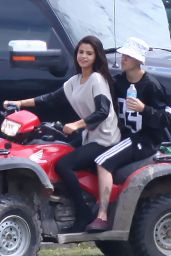 Selena Gomez - Riding a ATV With Justin Bieber in Toronto