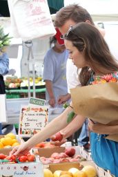 Summer Glau Street Style - at the Farmers Market in LA - Aug. 2014