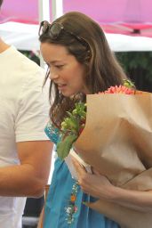 Summer Glau Street Style - at the Farmers Market in LA - Aug. 2014