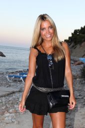 Sylvie Meis Hot in Mini Dress - Beach in Ibiza, Aug. 2014