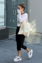 Vanessa Hudgens Style - Leaving Soul Cycle Fitness Club in West Hollywood - Aug. 2014