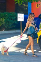 Vanessa Hudgens Walking Her Dogs - Out in Studio City - August 2014