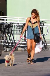 Vanessa Hudgens Walking Her Dogs - Out in Studio City - August 2014