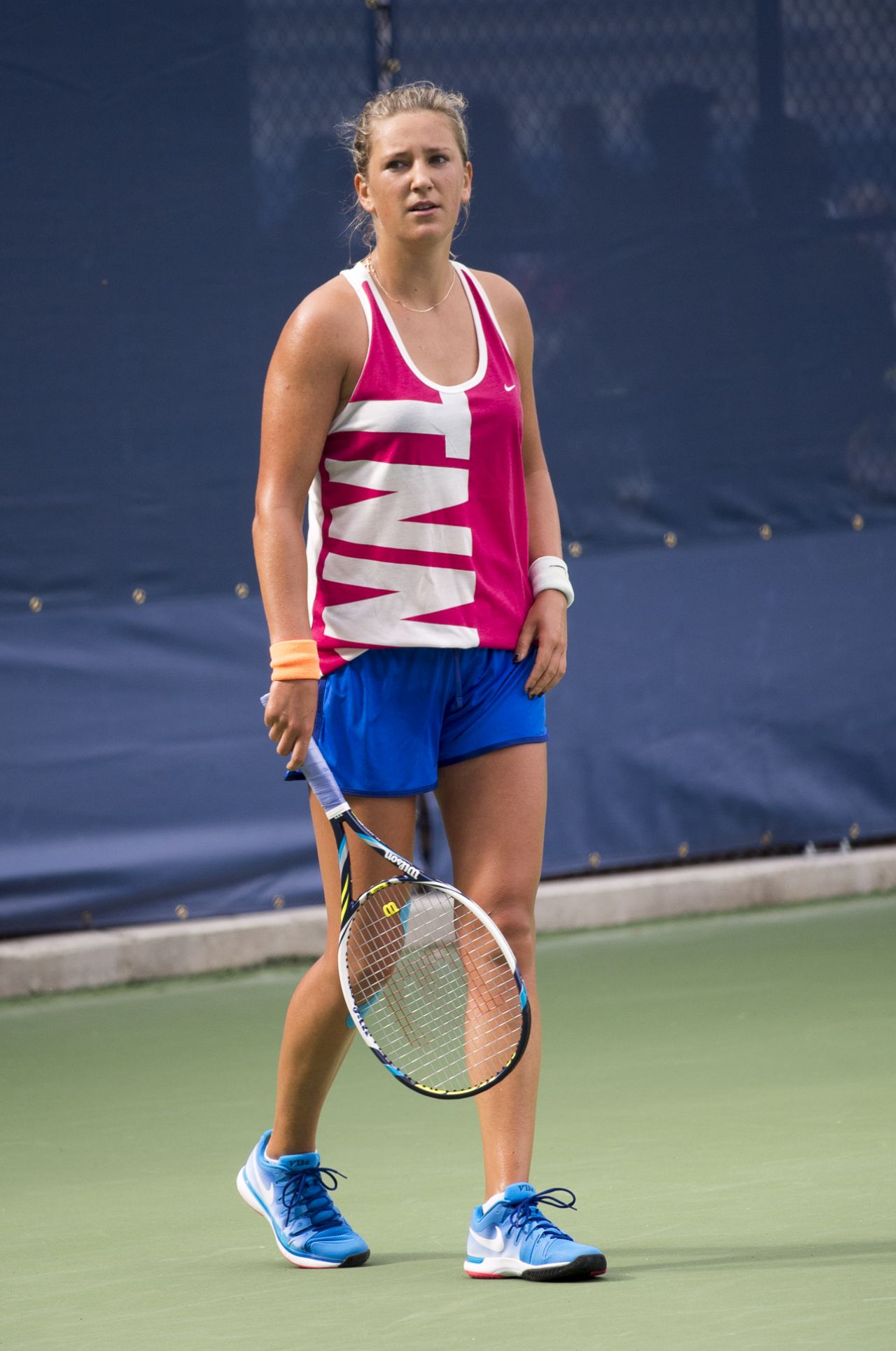 Victoria Azarenka Practice at the 2014 US Open in New York City