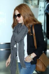 Amy Adams Style - at LAX Airport - September 2014