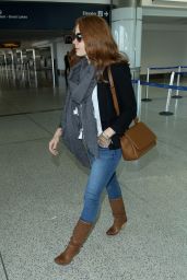 Amy Adams Style - at LAX Airport - September 2014