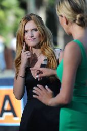 Bella Thorne on the set of 