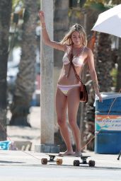 Camille Rowe in a Bikini on a Photoshoot in Santa Monica - September 2014