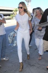 Candice Swanepoel Style - at LAX Airport - September 2014