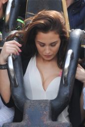 Chloe Goodman Out With Her Boyfriend at Alton Towers Staffordshire - August 2014