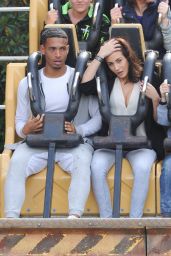 Chloe Goodman Out With Her Boyfriend at Alton Towers Staffordshire - August 2014
