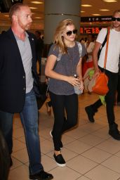 Chloe Moretz Arriving at Toronto Pearson International Airport - September 2014