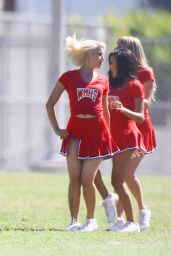 Dianna Agron Dressed as a Cheerleader - 