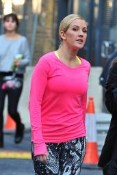 Ellie Goulding Shooting a Nike Ad in London - September 2014