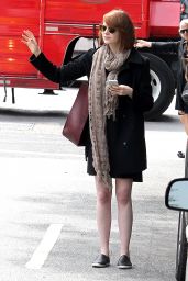 Emma Stone - Hailing a Taxi Cab in New York City - September 2014