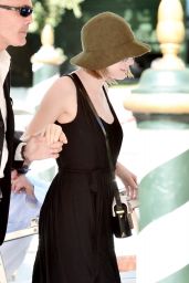 Emma Stone on a Dock in Venice (Italy) - August 2014