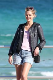 Erin Heatherton in Jeans Shorts at Bondi Beach August 2014