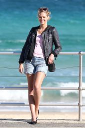 Erin Heatherton in Jeans Shorts at Bondi Beach August 2014