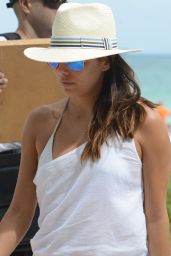 Eva Longoria & Serena Williams - Candids on the Beach in Miami - September 2014