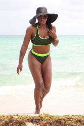 Eva Longoria & Serena Williams - Candids on the Beach in Miami - September 2014
