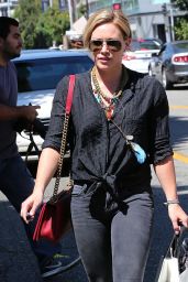 Hilary Duff  Street Style - Shopping in Beverly Hills - September 2014