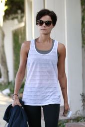 Jaimie Alexander Leaving Alfred Coffee & Kitchen in West Hollywood