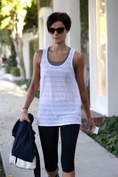 Jaimie Alexander Leaving Alfred Coffee & Kitchen in West Hollywood