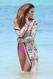 Jasmine Villegas in a Bikini Filming a Music Video at the Beach in Aruba - Sep 2014