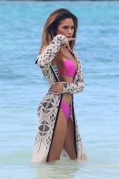 Jasmine Villegas in a Bikini Filming a Music Video at the Beach in Aruba - Sep 2014