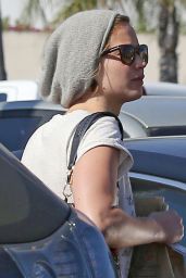 Jennifer Lawrence in Jeans Shorts Out in Los Angeles - September 2014
