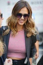 Jessica Alba Casual Style - Leaving the Trump Soho Hotel in NYC - September 2014