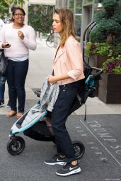 Jessica Alba Street Style - Out in NYC, September 2014