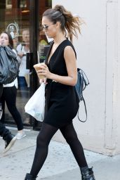 Jessica Alba Style - Outside Her Hotel in Downtown Manhattan - September 2014