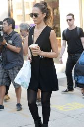 Jessica Alba Style - Outside Her Hotel in Downtown Manhattan - September 2014