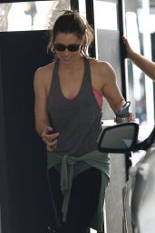 Jessica Biel Leaving the Gym in West Hollywood - September 2014