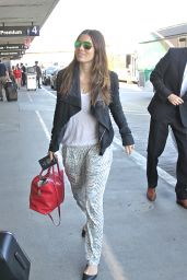 Jessica Biel Street Style - at LAX airport in Los Angeles - Sept. 2014
