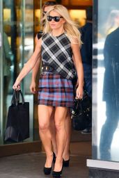 Jessica Simpson in All Plaid - Out in New York City - September 2014