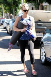 Kaley Cuoco in Cycle Pants - Leaving Yoga Class in Sherman Oaks - September 2014